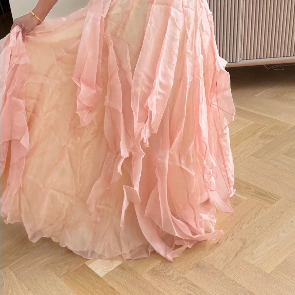 Pink Ruffled lehenga - Picture 3 of 5